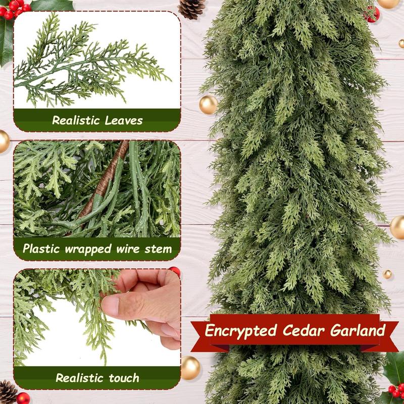 Premium 9ft Artificial Cedar Christmas Garland